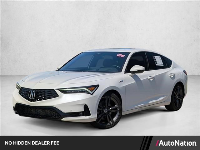 Platinum White Pearl 2024 Acura Integra FWD with Technology and A-SPEC Package Sedan Front-Wheel Drive Automatic