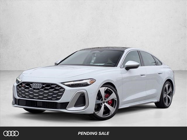 Glacier White Metallic 2025 Audi S5 3.0T quattro Premium Plus Sedan All-Wheel Drive Automatic