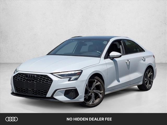 Glacier White Metallic 2023 Audi A3 40 TFSI quattro Premium Plus AWD Sedan All-Wheel Drive Automatic