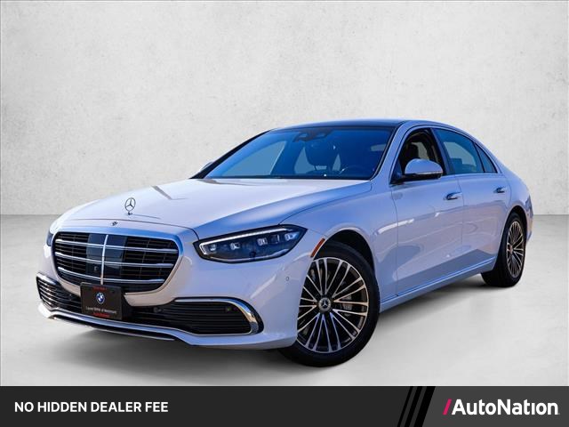 Manufaktur Moonlight White Metallic 2024 Mercedes-Benz S-Class S 580 4MATIC Sedan All-Wheel Drive Automatic