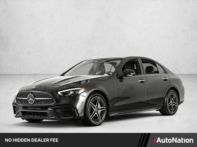 Gray (Graphite Grey Metallic) 2024 Mercedes-Benz C-Class Sedan All-Wheel Drive Automatic