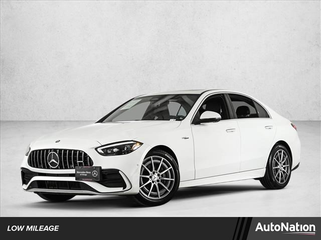 Polar White 2025 Mercedes-Benz C-Class AMG C 43 4MATIC Sedan All-Wheel Drive Automatic