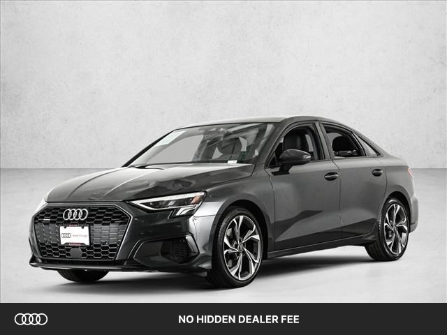 Manhattan Gray Metallic 2023 Audi A3 Sedan All-Wheel Drive Automatic