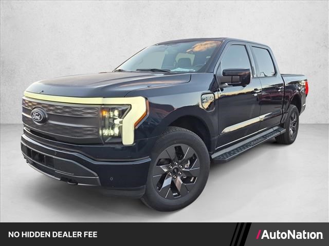 Antimatter Blue Metallic 2024 Ford F-150 Lightning Pickup Truck All-Wheel Drive 1-Speed Automatic