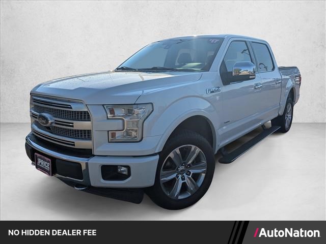 White Platinum Metallic Tri-Coat 2017 Ford F-150 Pickup Truck Four-Wheel Drive Automatic