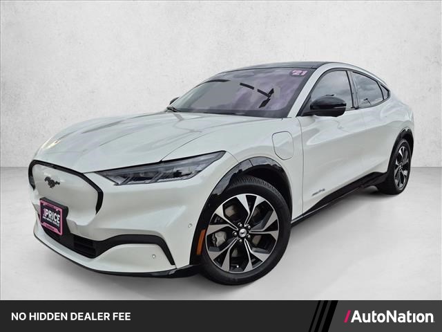 Star White Metallic Tri-Coat 2021 Ford Mustang Mach-E SUV / Crossover All-Wheel Drive 1-Speed Automatic