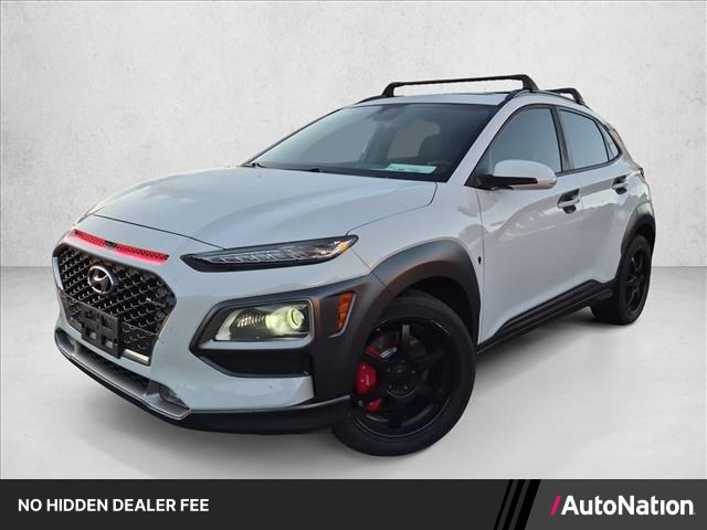 Chalk White 2019 Hyundai Kona SUV / Crossover All-Wheel Drive Automatic