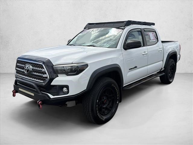 Super White 2017 Toyota Tacoma Pickup Truck Four-Wheel Drive Automatic
