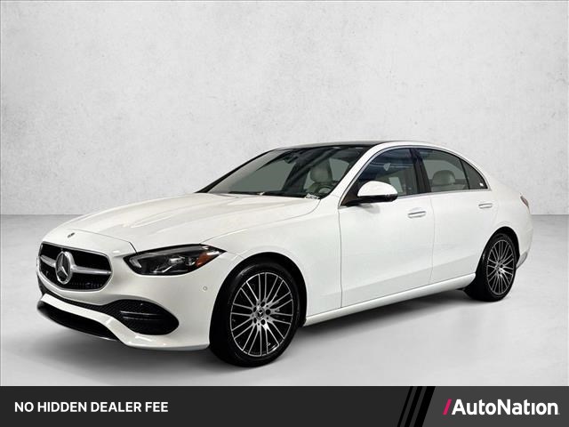 Polar White 2023 Mercedes-Benz C-Class Sedan Rear-Wheel Drive Automatic