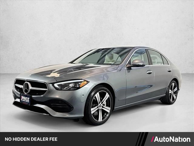 Gray (Selenite Grey Metallic) 2023 Mercedes-Benz C-Class Sedan Rear-Wheel Drive Automatic