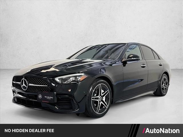 Obsidian Black Metallic 2023 Mercedes-Benz C-Class Sedan Rear-Wheel Drive Automatic