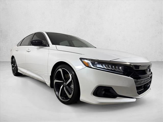 Platinum White Pearl 2021 Honda Accord Sedan Front-Wheel Drive Automatic