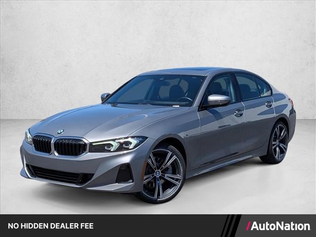 Gray (Skyscraper Grey Metallic) 2023 BMW 3 Series 330i RWD Sedan Rear-Wheel Drive Automatic