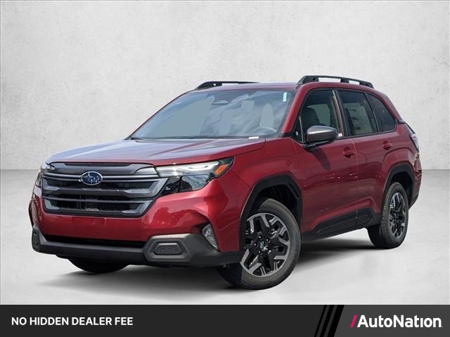 Crimson Red Pearl 2025 Subaru Forester Premium Crossover AWD SUV / Crossover All-Wheel Drive Automatic