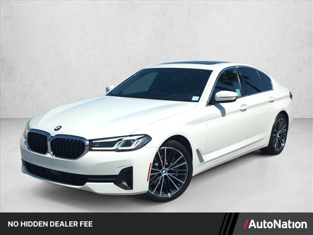 Alpine White 2023 BMW 5 Series Sedan Rear-Wheel Drive Automatic