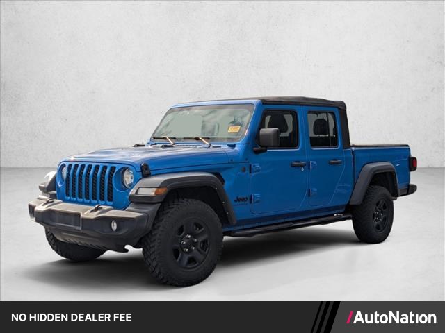 Hydro Blue Pearlcoat 2022 Jeep Gladiator Sport Crew Cab 4WD Pickup Truck Four-Wheel Drive 6-Speed Manual