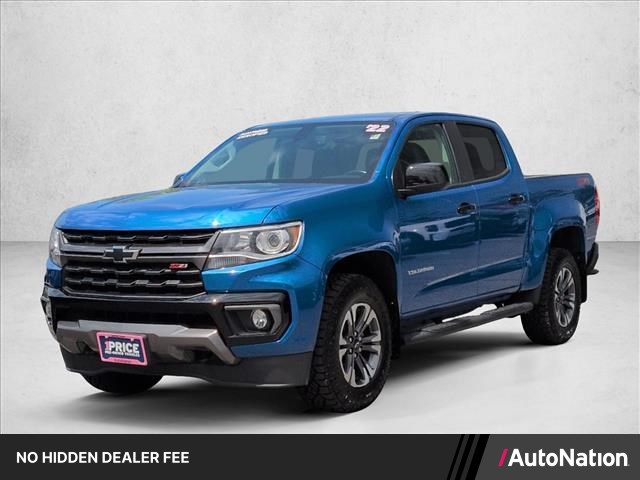 Bright Blue Metallic 2022 Chevrolet Colorado Z71 Crew Cab 4WD Pickup Truck Four-Wheel Drive 8-Speed Automatic