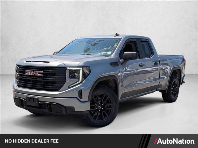 Sterling Metallic 2023 GMC Sierra 1500 Pro Double Cab 4WD Pickup Truck Four-Wheel Drive 8-Speed Automatic
