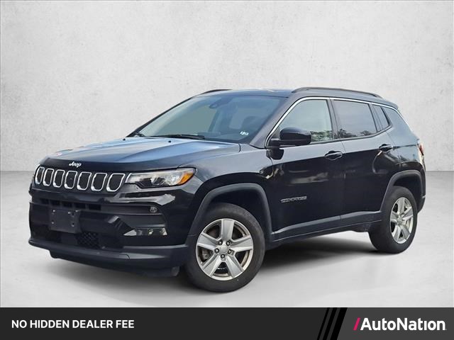Diamond Black Crystal Pearlcoat 2022 Jeep Compass SUV / Crossover Four-Wheel Drive 9-Speed Automatic