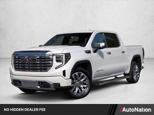 White Frost Tricoat 2023 GMC Sierra 1500 Denali Crew Cab 4WD Pickup Truck Four-Wheel Drive Automatic
