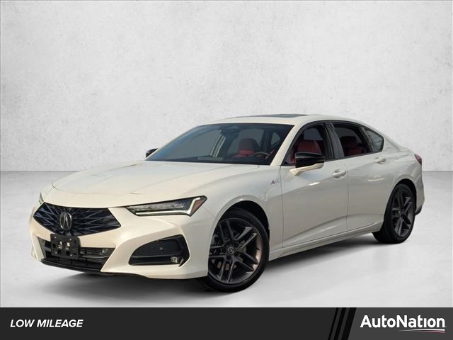 Platinum White Pearl 2025 Acura TLX SH-AWD with A-Spec Package Sedan All-Wheel Drive Automatic