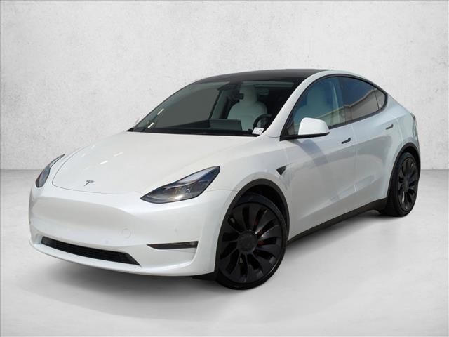Pearl White Multi-Coat 2021 Tesla Model Y Performance AWD SUV / Crossover All-Wheel Drive Automatic