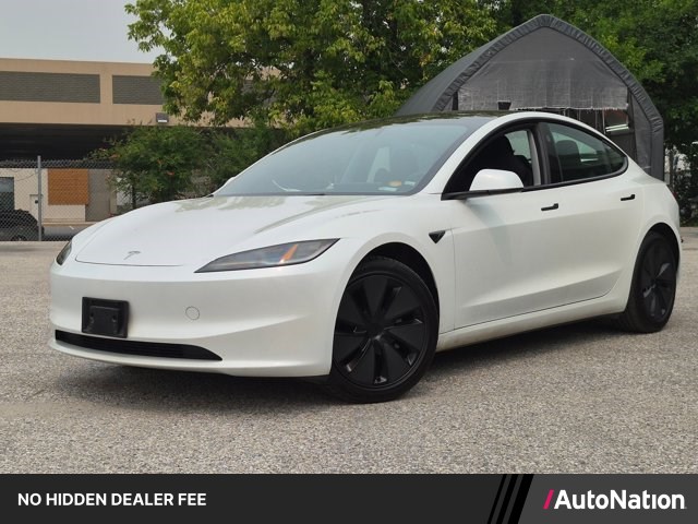 White 2025 Tesla Model 3 Sedan Rear-Wheel Drive Automatic