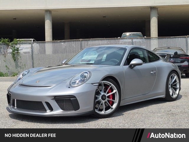 Gt Silver Metallic 2018 Porsche 911 Coupe Rear-Wheel Drive Automatic