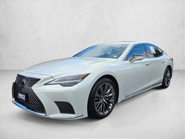 White 2021 Lexus LS Hybrid Sedan All-Wheel Drive Automatic