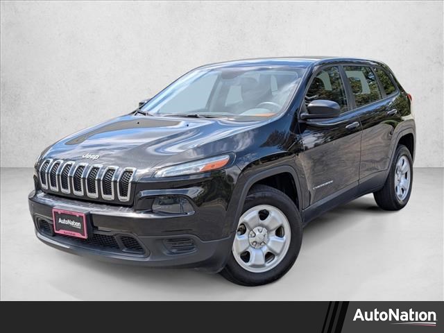 Brilliant Black Crystal Pearlcoat 2014 Jeep Cherokee Sport 4WD SUV / Crossover Four-Wheel Drive 9-Speed Automatic