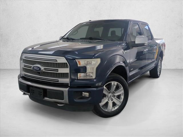 Blue Jeans Metallic 2015 Ford F-150 Platinum SuperCrew 4WD Pickup Truck Four-Wheel Drive 6-Speed Automatic