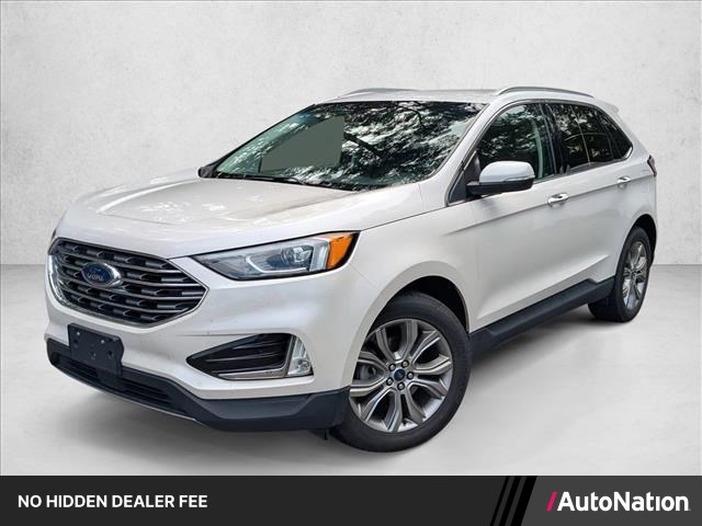 White Platinum Metallic Tri-Coat 2019 Ford Edge Titanium FWD SUV / Crossover Front-Wheel Drive 8-Speed Automatic