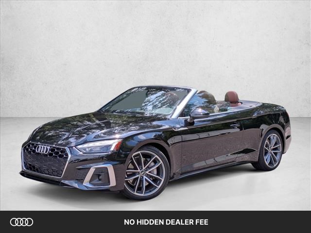 Mythos Black Metallic/Black Roof 2024 Audi A5 quattro Premium Plus 45 TFSI Convertible AWD Convertible All-Wheel Drive Automatic