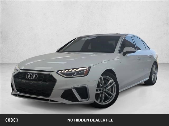 White 2023 Audi A4 quattro Premium Plus S Line 45 TFSI AWD Sedan All-Wheel Drive Automatic