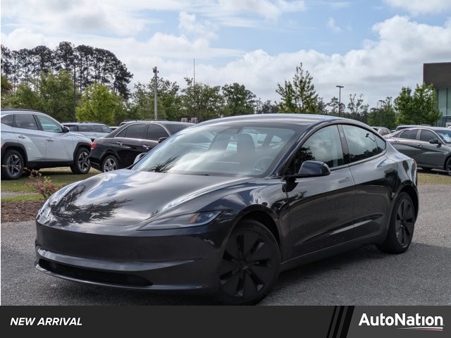 Gray (Stealth Grey) 2025 Tesla Model 3 Long Range RWD Sedan Rear-Wheel Drive 1-Speed Automatic