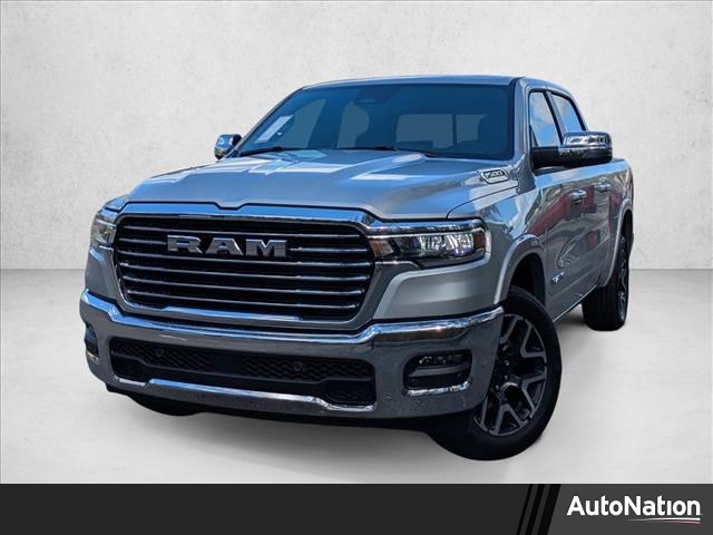 Silver Zynith 2026 RAM 1500 Laramie Crew Cab 4WD Pickup Truck Four-Wheel Drive 8-Speed Automatic