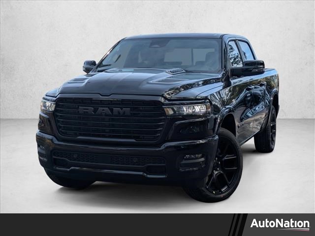Diamond Black Crystal Pearlcoat 2026 RAM 1500 Laramie Crew Cab 4WD Pickup Truck Four-Wheel Drive 8-Speed Automatic