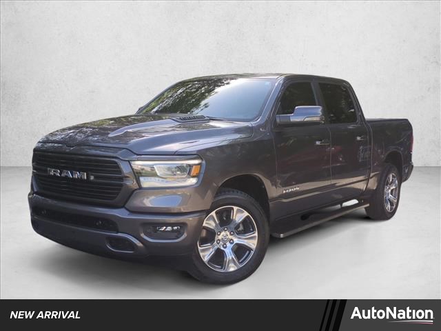 Gray (Granite Crystal Metallic Clearcoat) 2023 RAM 1500 Laramie Crew Cab 4WD Pickup Truck Four-Wheel Drive 8-Speed Automatic