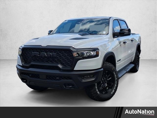 Bright White Clearcoat 2026 RAM 1500 Rebel Crew Cab 4WD Pickup Truck Four-Wheel Drive 8-Speed Automatic