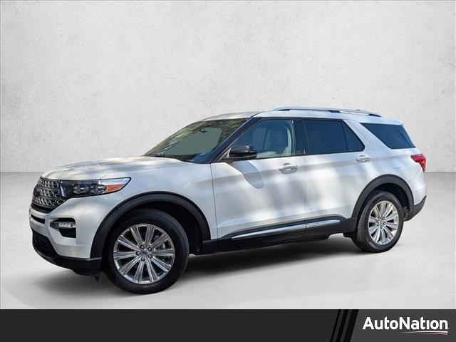 Star White Metallic Tri-Coat 2021 Ford Explorer Hybrid Limited AWD SUV / Crossover All-Wheel Drive Automatic