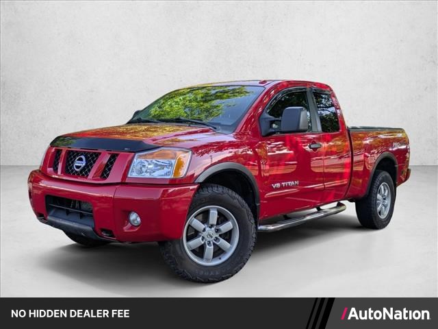 Red Alert 2011 Nissan Titan Pickup Truck Four-Wheel Drive Automatic