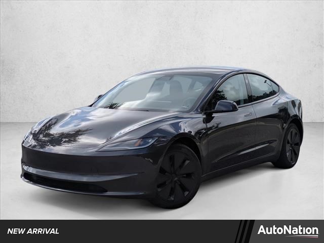 Gray (Stealth Grey) 2025 Tesla Model 3 Long Range RWD Sedan Rear-Wheel Drive 1-Speed Automatic