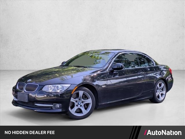 Jet Black 2013 BMW 3 Series Convertible Rear-Wheel Drive Automatic
