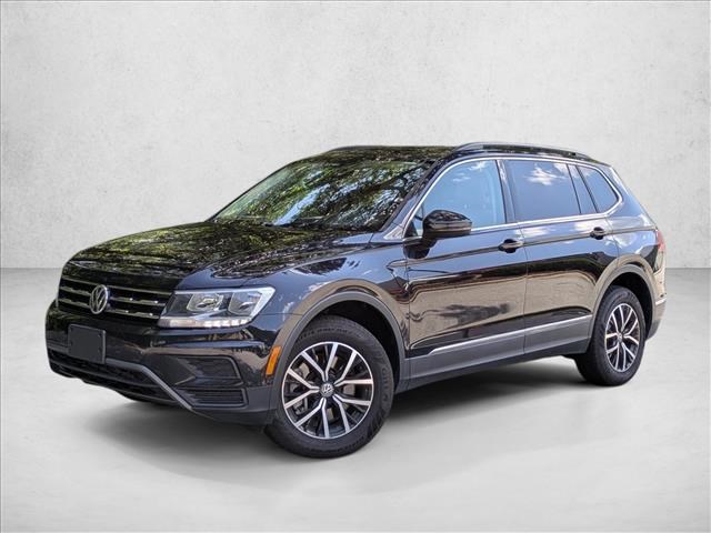 Deep Black Pearl 2021 Volkswagen Tiguan SUV / Crossover All-Wheel Drive 8-Speed Automatic
