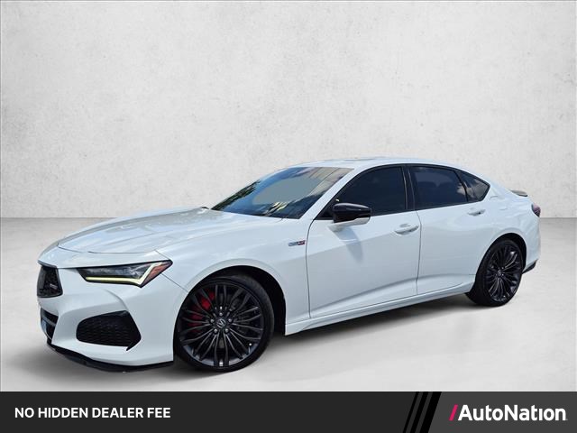 Gray (Platinum White Pea) 2023 Acura TLX Sedan All-Wheel Drive Automatic