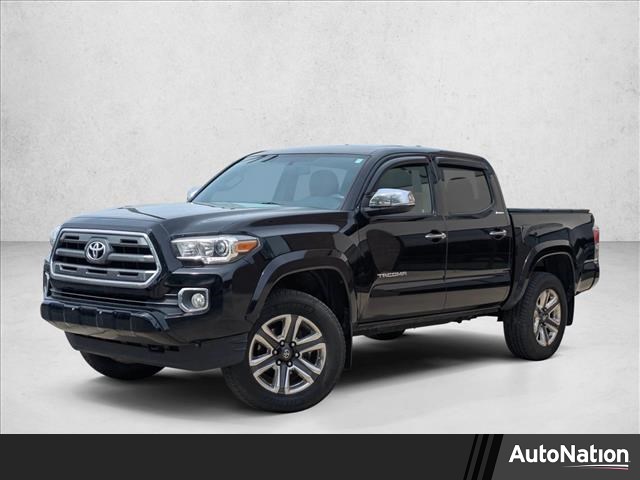 Black 2017 Toyota Tacoma Limited V6 Double Cab 4WD Pickup Truck Four-Wheel Drive Automatic