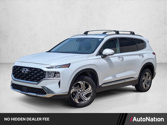Quartz White 2021 Hyundai Santa Fe SUV / Crossover All-Wheel Drive Automatic