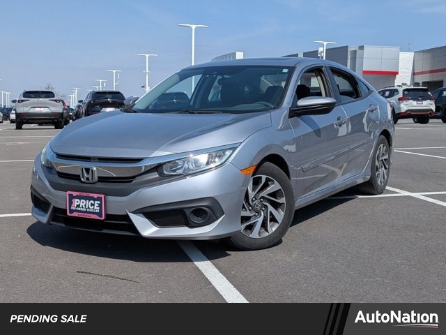 Lunar Silver Metallic 2018 Honda Civic EX with Honda Sensing Sedan Front-Wheel Drive Automatic