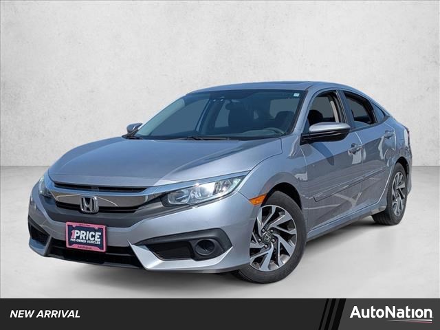 Lunar Silver Metallic 2018 Honda Civic EX with Honda Sensing Sedan Front-Wheel Drive Automatic