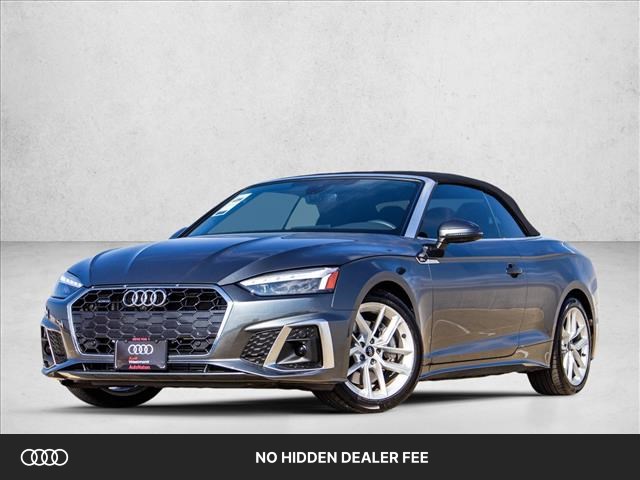 Daytona Gray Pearl Effect/Black Roof 2023 Audi A5 Convertible All-Wheel Drive Automatic